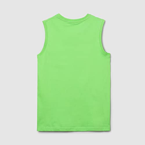 Image of Max Boys Regular Fit Typographic Print Sleeveless Crew Neck T-Shirt