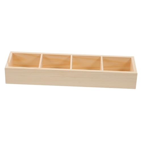 STOBAZA Elegant Desktop Tea Organizer Wooden Tea Bag Box Dividers for Household