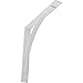 Ekena Millwork BKTM03X24X24MOHWH Steel Bracket Morris, 3"W x 24"D x 24"H, Hammered White