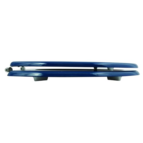 Miniatura 3 de Msv 140015, Asiento De Baño Con Bisagros De Acero Inoxidable, Azul Marino, 43,5 X 37,5 X 1,8 Cm
