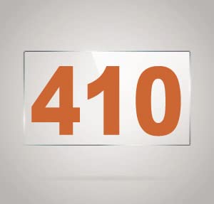 Numberplate 410 Room, Hotel, Hospital, Lodge,Apartment, Flat,Door No,College, Library, Rack Numbers Warehouse,Acrylic White Board Fixed with Brown Color PVC Waterproof Sticker-image-39