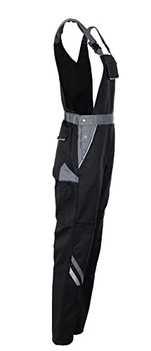 Planam 2719038 Highline Damen-Latzhose, Schwarz/Schiefer/Zink, Größe 38