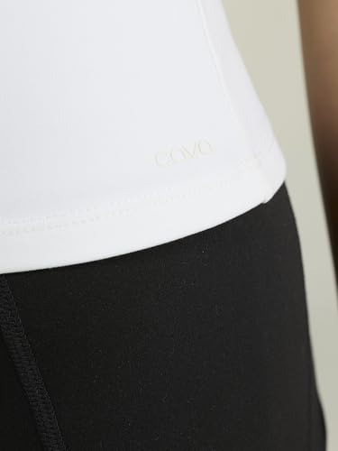 Image of CAVA Sculpt Core Top for Women | Snug Sculpted Fit, Classic Crew Neck, Short Sleeves, Minimal Branding, Everyday Activewear Tee