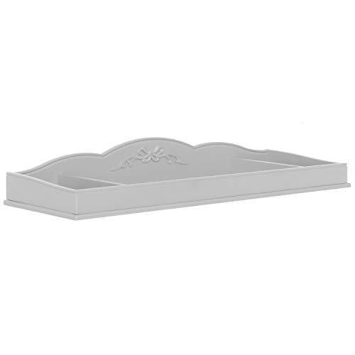Image of Evolur Aurora Change Tray I Lasting Quality I Intricate Ribbon Bow Scrollwork, Silver Mist