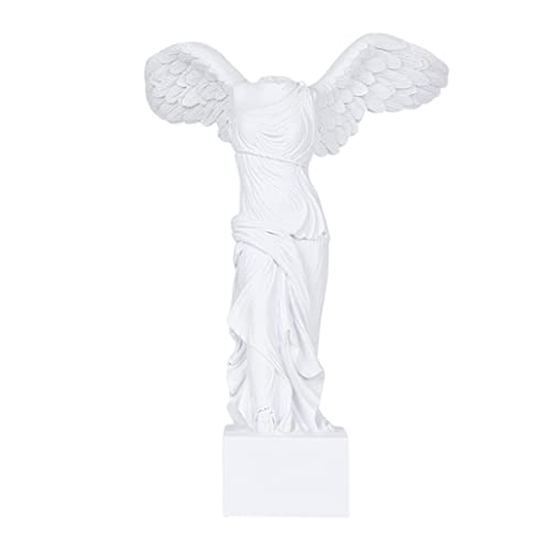 MagiDeal Victoire ailée de Samothrace Statue de Grecque Ornement d'artefact Blanc pour Table - Blanche, 10x15cm