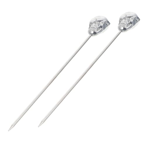 PRETYZOOM Palillos De Comida De Acero Inoxidable Forma De Calavera Ideales para Fiestas y Decoración