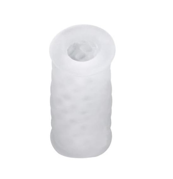 Me You Us Knobbly Dual End Masturbator Stroker (Transparent) - Wiederverwendbare männliche Masturbationsmanschette mit strukturiertem Kanal - Weiches, dehnbares TPE, doppelte Öffnungen, kompakt