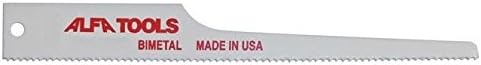Alfa Tools JSA418P Bi-Metal 4" 18Tpi Air Saw Blade, 5 Per Tube