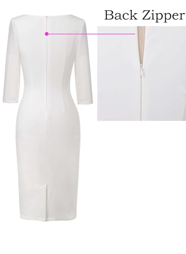 Image of VFSHOW Womens Slim Zipper Up Work Business Office Party Bodycon Pencil Sheath Dress