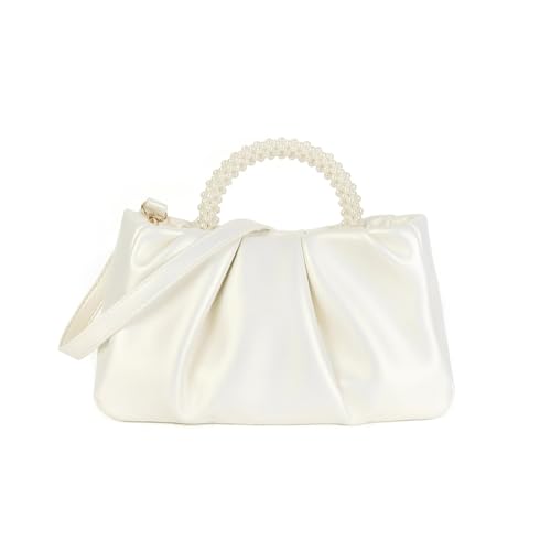 Image of PALAY Sling Bag for Woman Small Evening Purse Handbags Soft Leather Ruched Bag Bridal Clutch Party Prom Crossbody Purses