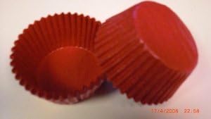 Glassine Baking Cups, Standard, 50 Count, Red