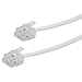 Bistras 15' Feet Telephone Extension Cord Cable Line Wire, Premium Retail Blister Pack White RJ-11 (1pk)