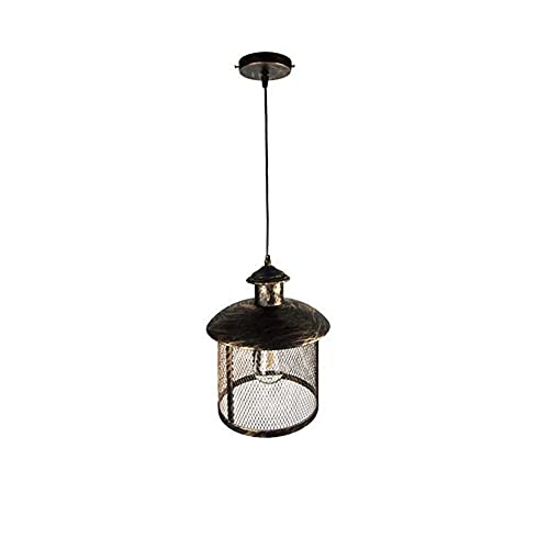 Lámparas Colgantes LED, Estilo Retro campestre, de Hierro Forjado, Estilo Retro, para cafetería, iluminación de Techo, Ajustable, cilíndrica, para Sala de Estar, Tienda, lámpara Colgante de un so