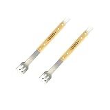 Fackelmann 9310650 2 Grillzangen, Riesenzange, Gummibaumholz, Edelstahl, Braun, 39 cm