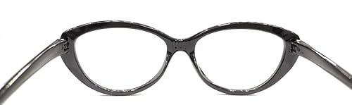 Image of Reading Glasses for Women Men Power +1.00 1.25 1.50 1.75 2.00 2.25 2.50 2.75 3.00 Computer Mobile Anti Blue Light Generic Glasses Cat Eye Automatic UV Protection Lightweight black