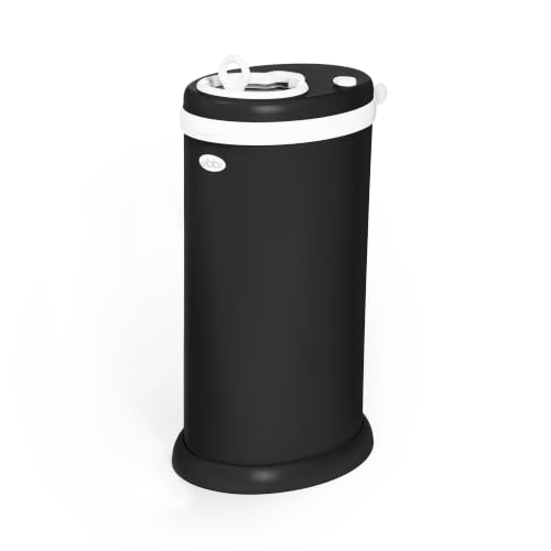 Image of Ubbi Steel Diaper Pail, Odor Locking, No Special Bag Required, Award-Winning, Registry Must-Have, Matte Black | Award-Winning Registry Must-Have, Childproof Safety Lid with Lock, Holds Up To 55 Newborn Diapers, Modern Nursery Essential