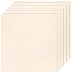 10 PCS Embroidery Fabric, Pre-Cut Beige Natural Cotton Embroidery Cloth Fabric, Embroidery Cloth Squares for Embroidery Garment Craft (7 × 7 Inch)