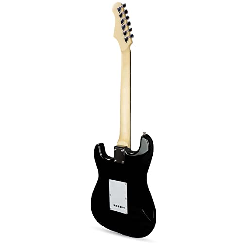 Rockjam 6 String Electric Guitar Kit, Right, Black & White, Full-Size (Eg1-Bk-Sk-V) #TOP6