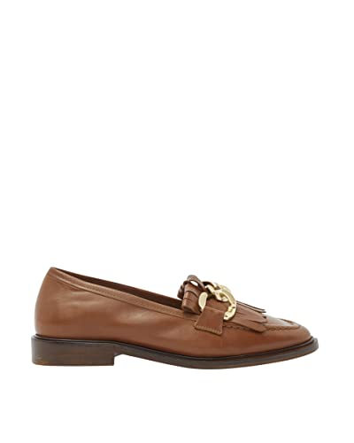 San Marina - Mocassin Cuir MARTIA Femme Marron foncé P37