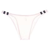 M ホワイト 【La-PommeHomme/ラポーム・オム】 ユニセックス マイクロローライズ 両サイド2本ライン入り ブルマ ハーフバックビキニ 下着 lap-624011