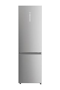 Haier 2D 60 Series 5 Pro HDPW5620DNPK Combi Fridge, Wi-Fi, Smart Functions, 409L, My Zone, Humidity Zone Drawer, Total No Frost, Width 59.4 cm, Inverter Motor, LED Light, Stainless Steel