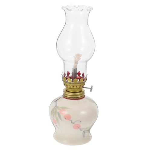 JECOMPRIS Lámpara de Queroseno Vintage de Cerámica con para Decoración Interior y Uso Funcional y Elegante para Hogar y Fiestas
