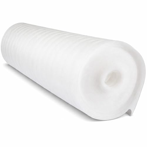 Wood & Laminate Underlays - Floor Leveling & Damp Proof Membrane Properties - 2mm 3mm and 5mm Thickness - Heat Insulation & Sound Proofing By KK (2mm White (1m x 7.5m))