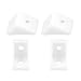 DTGN 20x20x15mm(LxWxH) Plastic Corner Brackets -50Pack - Good for Furniture Repairing - 2 Holes L Shape Right Angle Brace - White