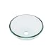 Renovators Supply Haiku Glass Wall Mount Bathroom Sink 23 3/4 Inches Clear Tempered Glass Round Console Sink With Chrome Faucet, Pop Up Drain And Towel Bar