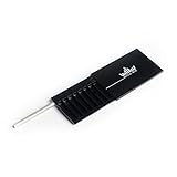 Original Royal Box Black 8 Compartment Snuff Storage Box with Built in 3'' Metal Alloy Straw