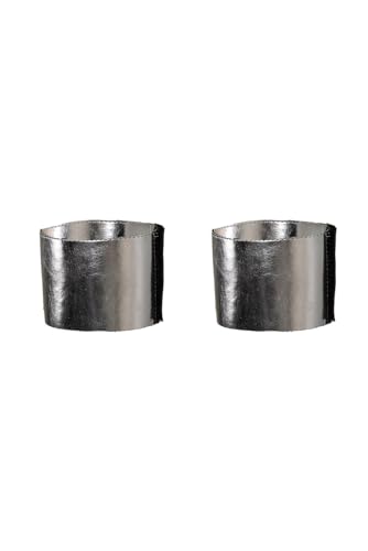 Roeutoo Princess Costume Accessories Cosplay Cuff Bangle Bracelets 2 PCS Adult Women Queen Costume Open Wide Bracelet (Sliver-2 Small)