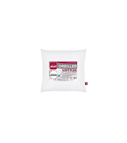 Abeil - Oreiller Premium Aerelle Soft Flex - Moelleux & Gonflant - Enveloppe Percale de Coton -...