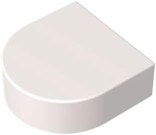 Gobricks GDS-1292 Tile 1x1 Half Circle 50PCS Compatible with Lego 24246 35399 DIY Parts and MOC Components for Major Brick Brands Color:White 1