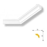 Superficie dura Cornisa / Moldura para techo / decorativa «Marbet E23» (Cornisa / Moldura para techo / decorativa de poliuretano)
