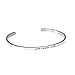 Produktbild URBANHELDEN - Armreif mit Gravur - Damen Schmuck Inspiration Motivation - Verstellbar, Edelstahl - Armband mit Spruch"Live Laugh Love" - Silber