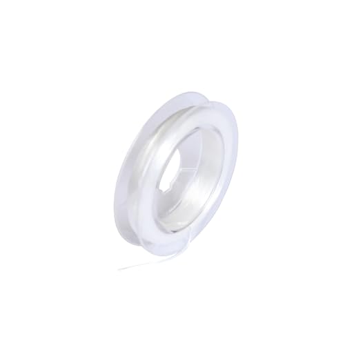 1 Roll 0.8mm Elastic Bracelet String 10m Stretchy Elastic Beading Cord Thread for Bracelet Jewellery Making (White)