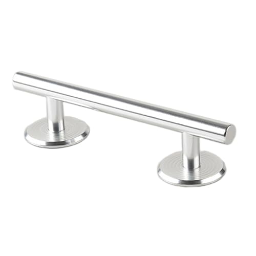 MagiDeal Barandilla Redonda para Fingerboard, Mini monopatín de Dedos, rampa/barandilla. Un Regalo Original y Divertido. Accesorio de Entrenamiento para, Plata 15cm