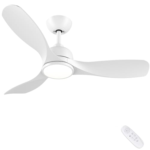 Ventilatore Da Soffitto Con Luce LED | 42 Pollici, Telecomando | 6 Velocit&agrave;, 3 Temperature Colore | Silenzioso