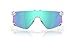 Oakley Unisex Sunglasses Clear Frame, Prizm Sapphire Lenses, 39MM