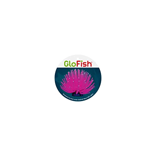 Image of GloFish Anemone Ornament Pink, Detailed Aquarium Ornament, Creates A Glowing Effect