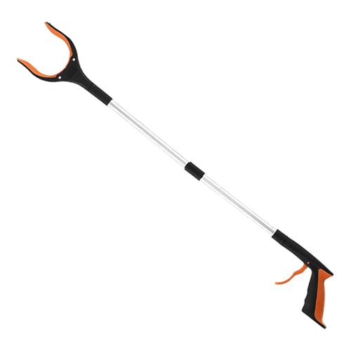 Basura resistente, herramientas de ayuda para alcanzar el agarre, herramienta plegable con mango largo, ideal para usuarios mayores con discapacidad, recogida de arena al aire libre, limpieza del