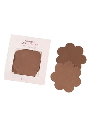 Image of Krvvy No-Show Nipple Pasties | 5 Pcs Nipple Covers | Disposable Nipple Breast Covers for Women (5 Pairs)