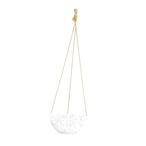 LOORGVEL Vaso Sospeso in Plastica con Effetto Marmo Fioriera da Esterno e Interno per Piante e Fiori Portafiori Appeso per Balcone e Patio Design Moderno e Resistente