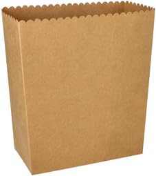 PAPSTAR 100 cajas de cartón para palomitas de maíz, cuadradas, 19,7 x 7 x 7 cm, tamaño pequeño