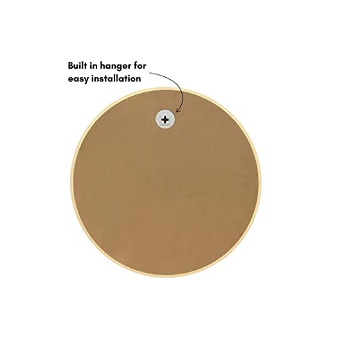 Image of The Arts Box Round Decorative Wall Mirror | Metal Finish Frame with Timeless Design for Bathroom, Living Room, Bedroom, Vanity Mirror (Rose Gold 24 Inch)