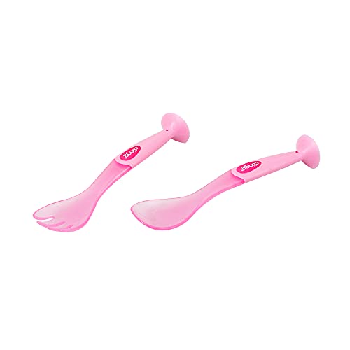 Talheres Com Ventosa - Rosa, Clingo, Rosa