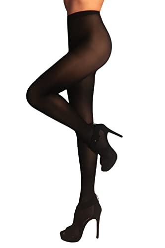 Charm And Attitude Microfiber Tights For Women 40 Denier Pantyhose Semi Opaque Nylons (S, Black) #TOP23