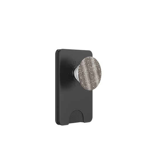 Stampa leopardata Taupe tenue modello PopSockets PopWallet per MagSafe elegante marrone grigio beige