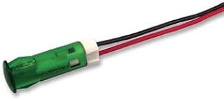 APEM QS63XXG24 LED Panel Mount Indicator, Snap-in, Green, 6 mm, 24 VDC, 20 mA, 20 mcd, Not Rated (1 piece)