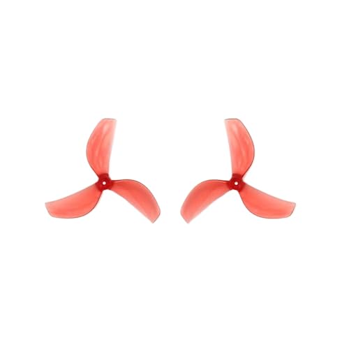 8pcs 4pairs 45mm 2 3 PC Propeller T-Mount 1mm 1。 FPVフリースタイルTinyWhoop DIYドローンパーツと互換性のある5mmシャフト(3-Blade Red 1mm)